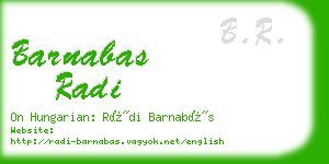 barnabas radi business card